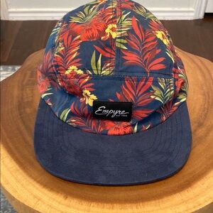 Empyre Tropical Leaf Cap - Red, Yellow, Green on Blue